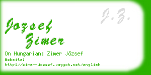 jozsef zimer business card